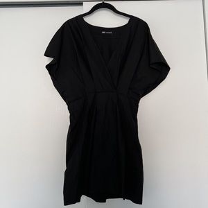 Zara Mini V-neck Dress in Black